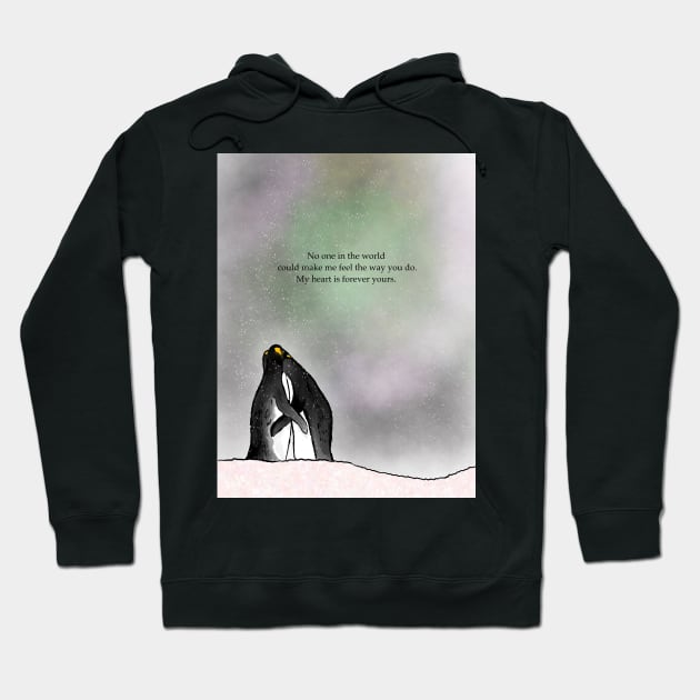 My heart is forever yours , penguin love, spirt animal, valentines Hoodie by Treasuredreams